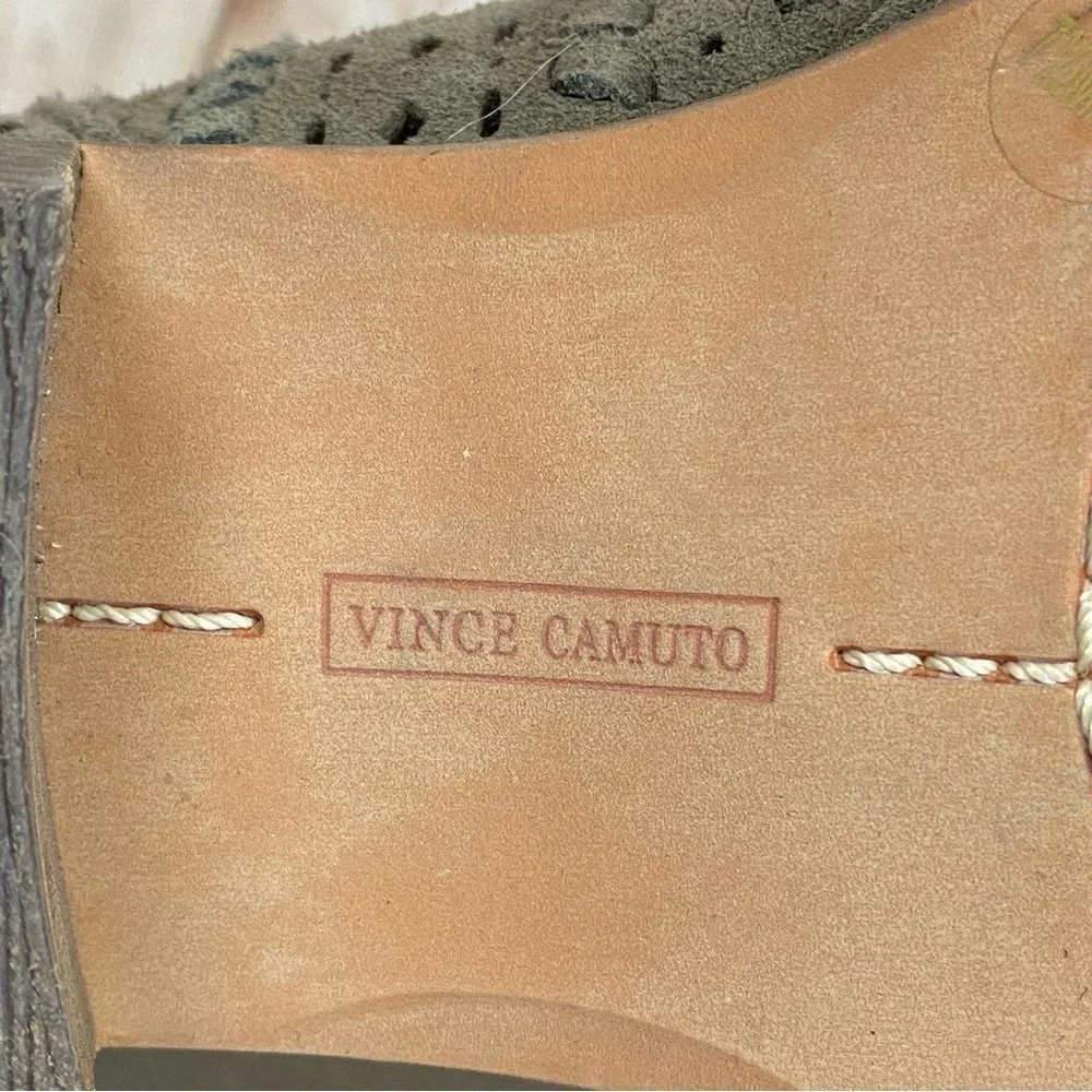Vince Camuto Prasata Suede Leather Back Zip Ankle Bootie Size 7.5 Women